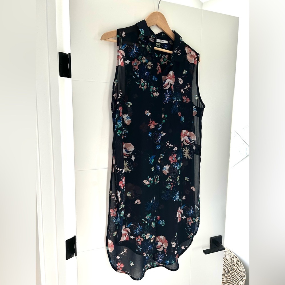 Dex Sheer Long Sleeveless Blouse